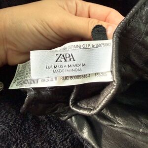 Zara Black Sheep Leather Outerwear